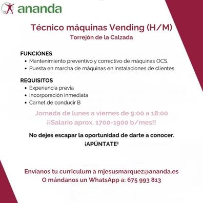 Técnico vending (H/M) Torrejón Calzada