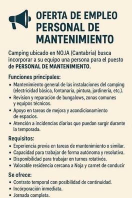 trabajo de mantenimiento