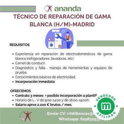 TÉCNICO REPARACIÓN DE GAMA BLANCA (H/M)