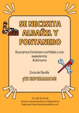Buscamos albañil y fontanero