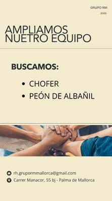 Conductor y peón de albañil