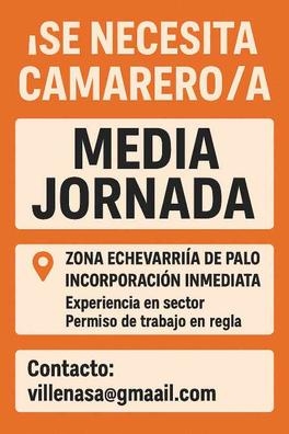 Se precisa camarer@s
