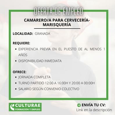 CAMARERO/A PARA MARISQUERIA