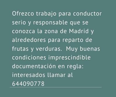 Busco conductor para reparto en Madrid