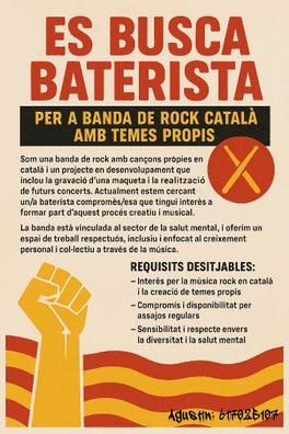 Es Busca Baterista Banda De Rock Català