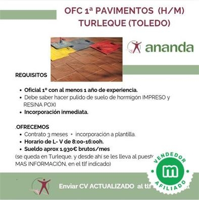 OFC 1ª PAVIMENTOS  (H/M) TURLEQUE (TOL)