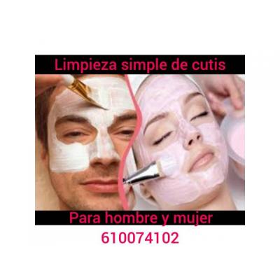Limpieza de cutis o facial simple o profunda hotel domicilio