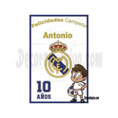 Pancarta-cartel Cumpleaños Real Madrid