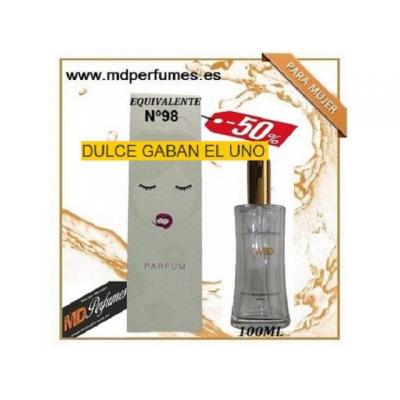 Oferta Perfume Mujer Nº98 DULCE GABAN EL UNO Alta Gama 100ml  10€
