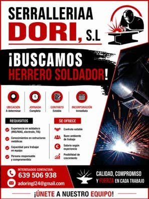 HERRERO SOLDADOR OFICIAL DE PRIMERA