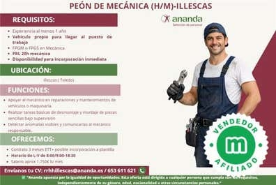 PEÓN DE MECÁNICA (H/M)-ILLESCAS
