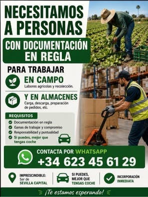 Estamos buscando trabajadores