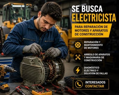 •	Especialista en Reparación de Motores
