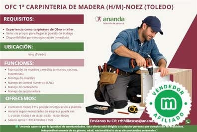 OFC 1ª CARPINTERIA DE MADERA (H/M)-NOEZ