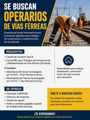 OPERARIOS DE VIAS FERREAS