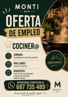 Se busca cociner@