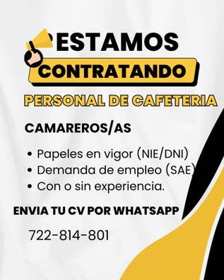PERSONAL DE CAFETERIA