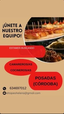 SE BUSCA CAMAREROS