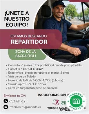 REPARTIDOR (H/M)-TOLEDO
