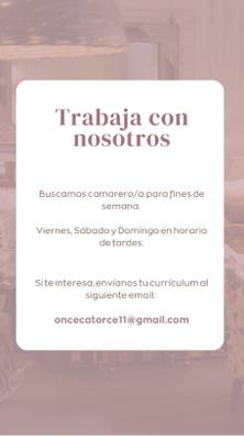 Bar Veiga 11.14 busca camarero/a