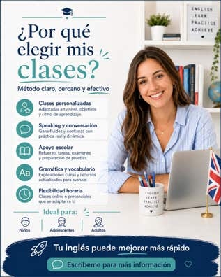 Ofrezco clases particulares de inglés