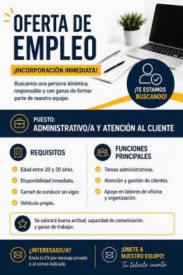 Administrativo/a y Atención al cliente