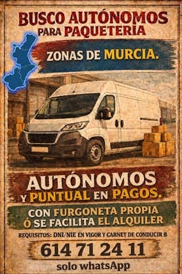 AUTONOMOS MURCIA CON FURGONETA PROPIA