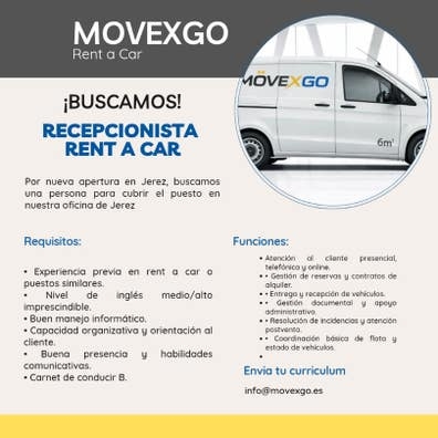 Recepcionista Rent a Car