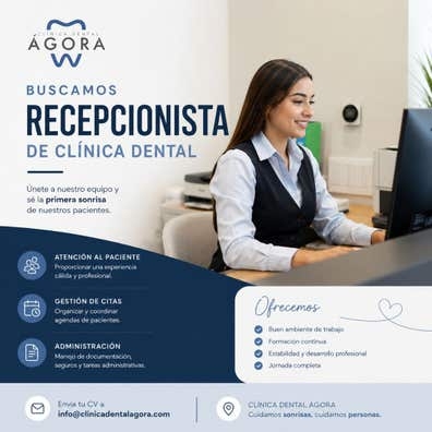 Recepcionista Clínica dental