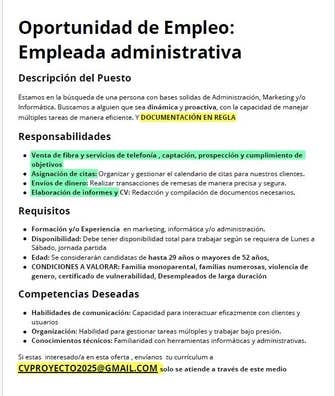 ESTAS EN BUSCA DE EMPLEO?