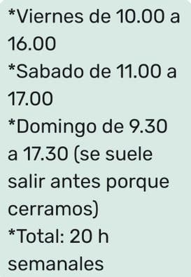 Camarera Fin d Semana