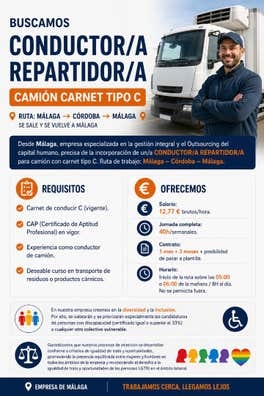 CONDUCTOR/A - REPARTIDOR/A CON CAMIÓN