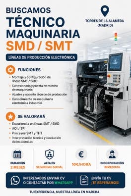 buscamos técnico maquinaria SMD