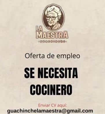 Se necesita cocinero / a