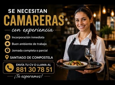 Camarera para desayunos / restaurante