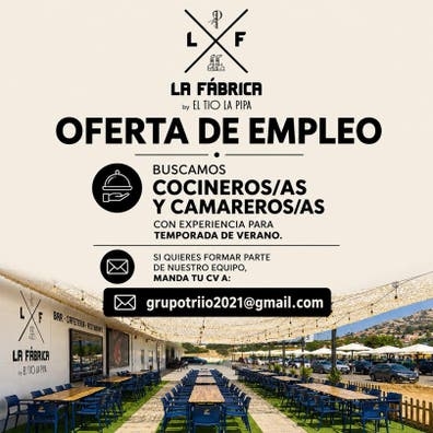 Oferta de empleo Camarer@s y Cociner@s