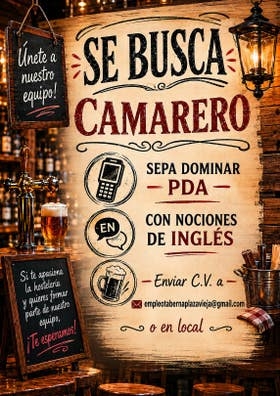 se necesita camarero