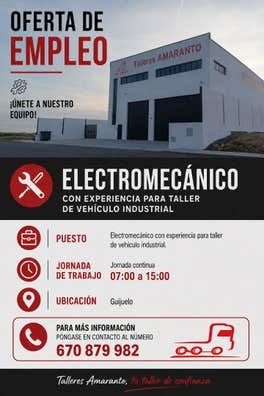 OFERTA EMPLEO ELECTROMECANICO