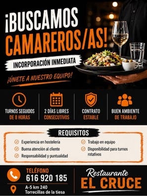 camarer@s, personal limpieza y cociner@s