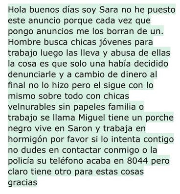 Busco chica para limpieza