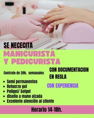 Se nececita manicurista