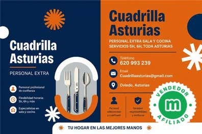 CAMAREROS COCINA ASTURIAS