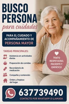 BUSCO PERSONA PARA CUIDO DE MI MADRE