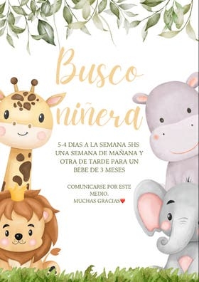 Busco niñera