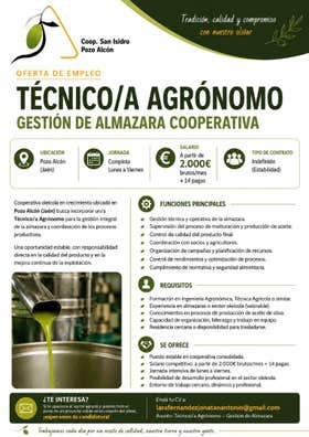Técnico/a Agrónomo - Gestión de Almazara