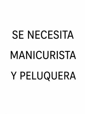SE BUSCA PELUQUERA Y MANICURISTA