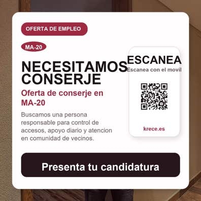 Buscamos conserje para comunidad de vec