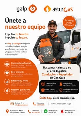 Conductor - Repartidor Gas Butano Galp