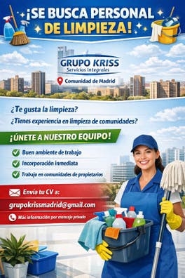? Se busca chica para limpieza
