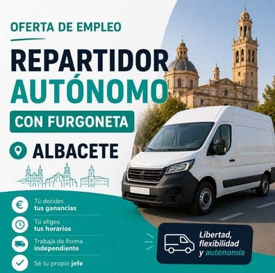 REPARTIDOR AUTONOMO ALBACETE CON FURGO